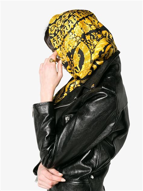 versace headscarf|farfetch versace scarf.